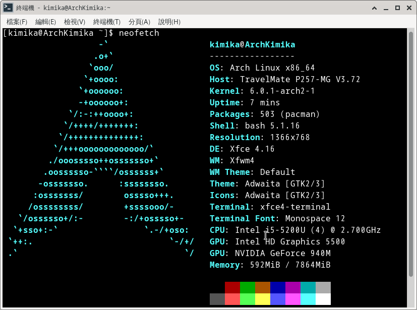 archlinux neofetch