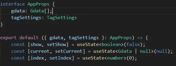 Props / state type annotation with hooks